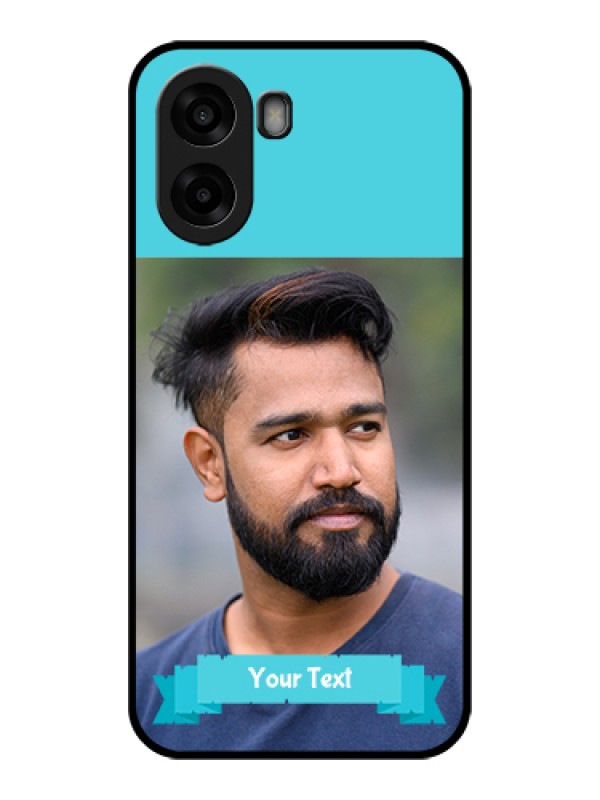 Custom Oppo A6s 5G Custom Glass Phone Case - Blue Color Design