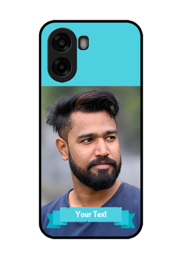 Oppo A6s 5G Custom Glass Phone Case - Blue Color Design