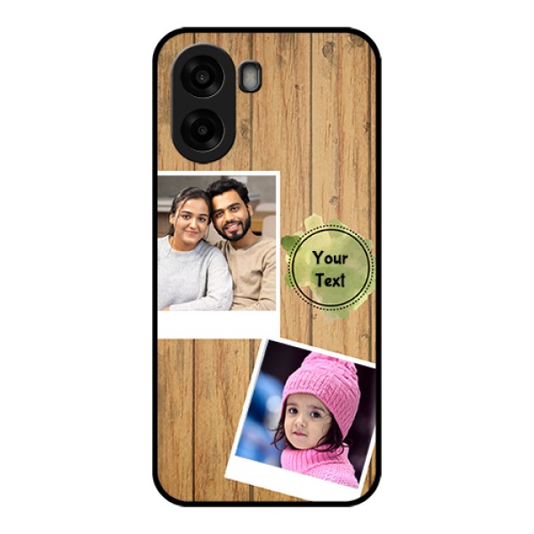 Oppo A6s 5G Custom Glass Phone Case - Wooden Texture Design
