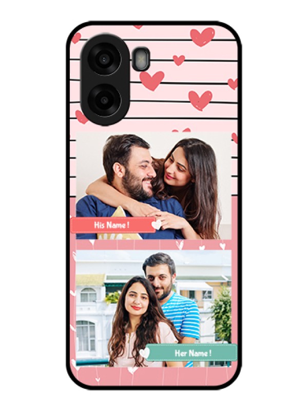 Custom Oppo A6s 5G Custom Glass Phone Case - Photo With Heart Design