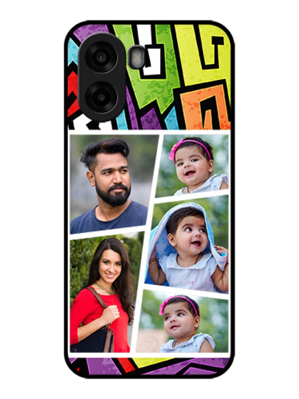 Custom Oppo A6s 5G Custom Glass Phone Case - Graffiti Pattern Design