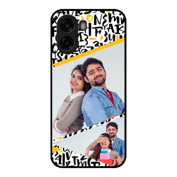 Oppo A6s 5G Custom Glass Phone Case - Letters Pattern Design