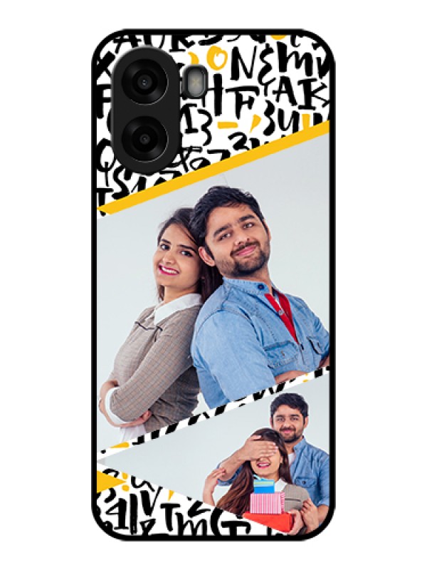 Custom Oppo A6s 5G Custom Glass Phone Case - Letters Pattern Design