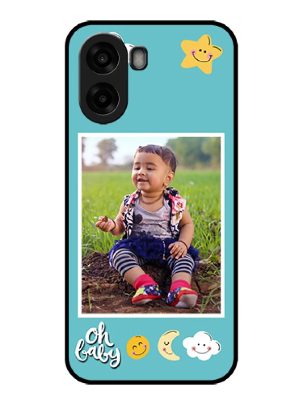 Custom Oppo A6s 5G Custom Glass Phone Case - Smiley Kids Stars Design
