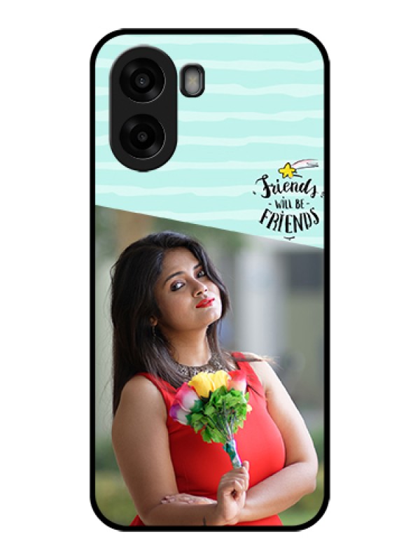 Custom Oppo A6s 5G Custom Glass Phone Case - Friends Picture Icon Design