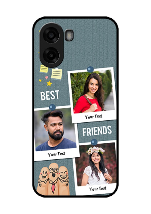 Oppo A6s 5G Custom Glass Phone Case - Sticky Frames And Friendship Design
