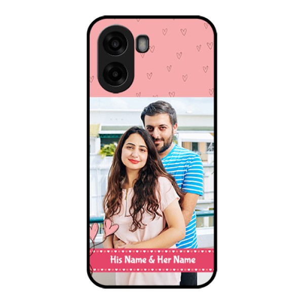 Oppo A6s 5G Custom Glass Phone Case - Love Design Peach Color Oppo A6s 5G Custom Glass Phone Case - Love Design Peach Color
