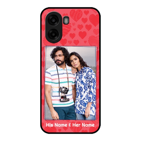 Oppo A6s 5G Custom Glass Phone Case - With Red Heart Symbols Design Oppo A6s 5G Custom Glass Phone Case - With Red Heart Symbols Design