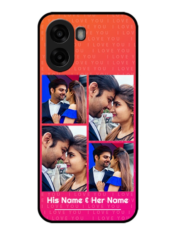 Custom Oppo A6s 5G Custom Glass Phone Case - I Love You Pink Design