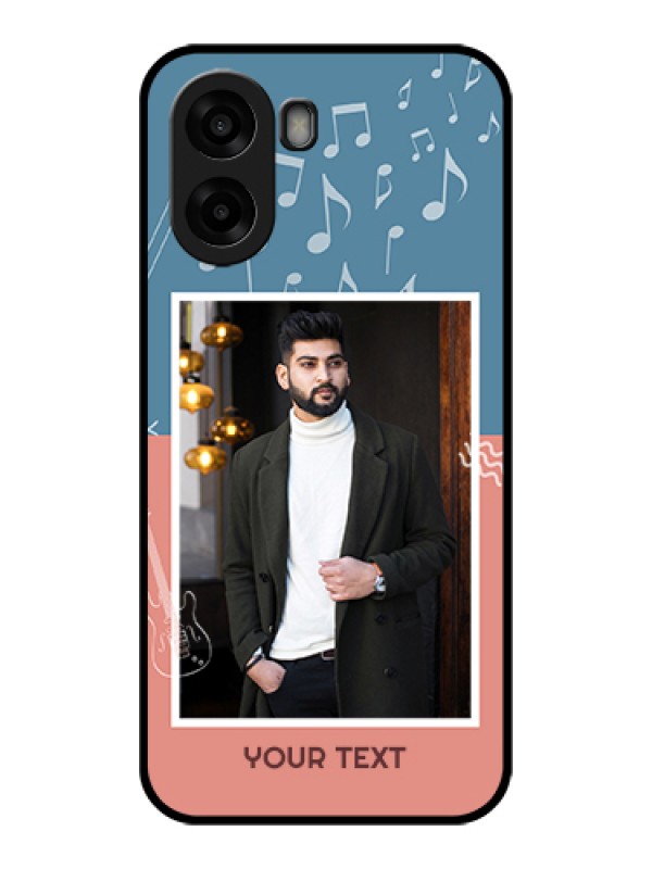 Custom Oppo A6s 5G Custom Glass Phone Case - With Color Musical Note Design