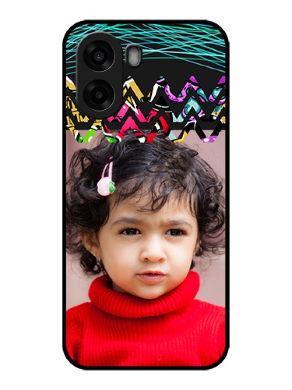 Custom Oppo A6s 5G Custom Glass Phone Case - Neon Abstract Design