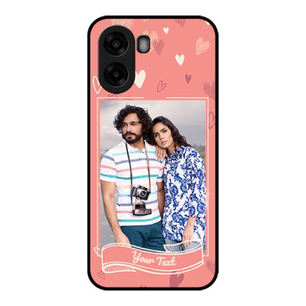 Oppo A6s 5G Custom Glass Phone Case - Love Doodle Art Design
