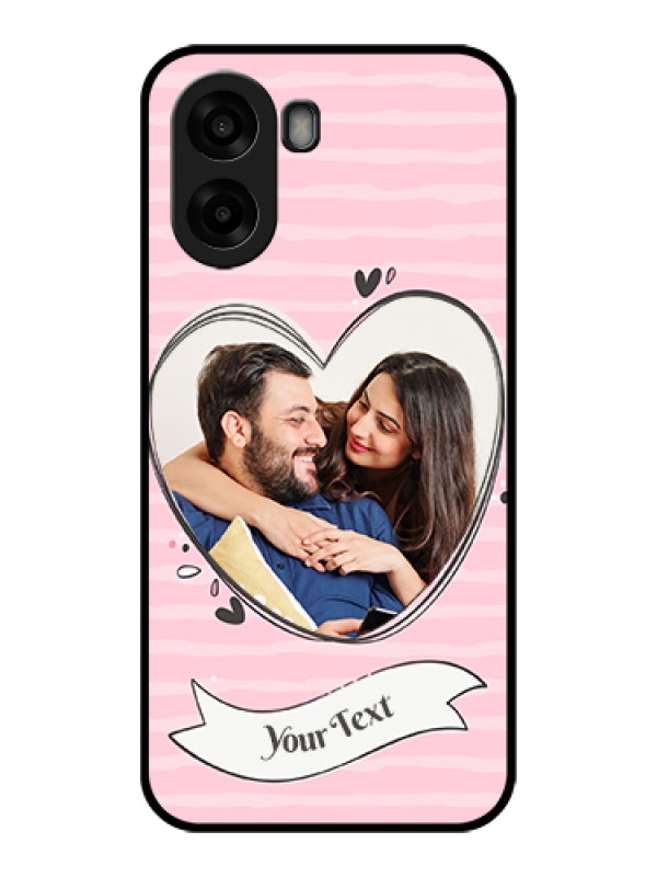 Custom Oppo A6s 5G Custom Glass Phone Case - Vintage Heart Design