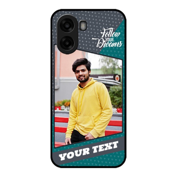 Oppo A6s 5G Custom Glass Phone Case - Background Pattern Design With Quote