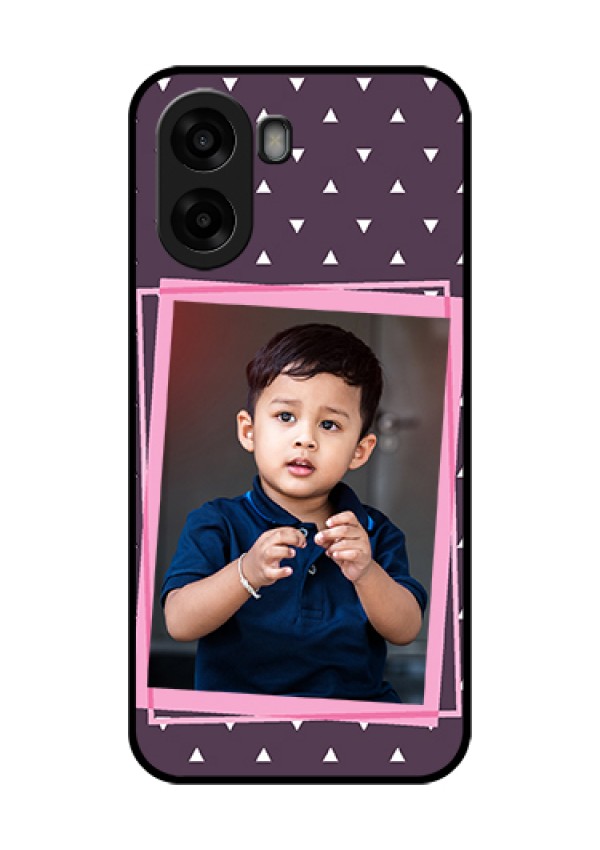 Oppo A6s 5G Custom Glass Phone Case - Triangle Pattern Dotted Design