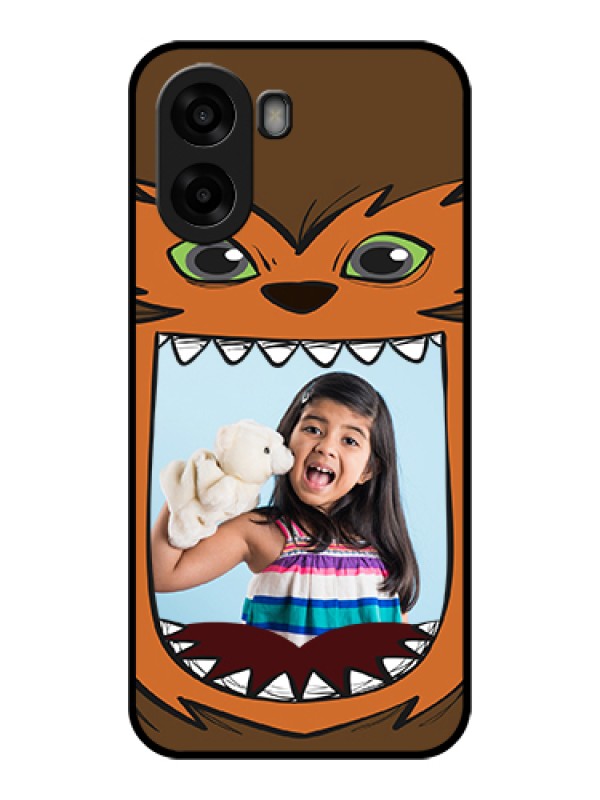 Custom Oppo A6s 5G Custom Glass Phone Case - Owl Monster Back Case Design