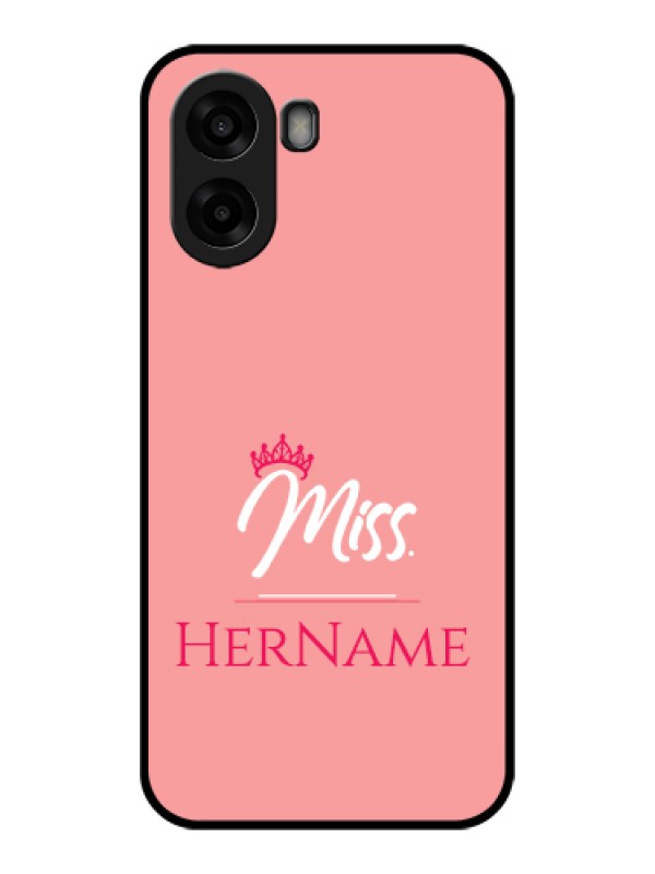 Custom Oppo A6s 5G Custom Glass Phone Case - Mrs With Name Design