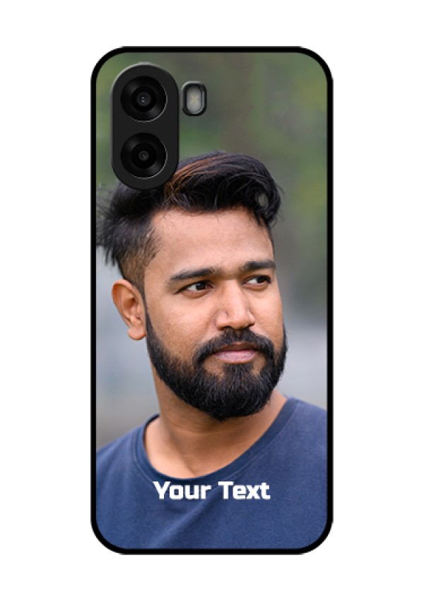 Oppo A6s 5G Custom Glass Phone Case - Photo With Text Design