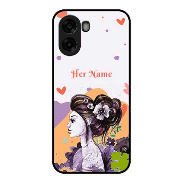 Oppo A6s 5G Custom Glass Phone Case - Woman And Nature Design