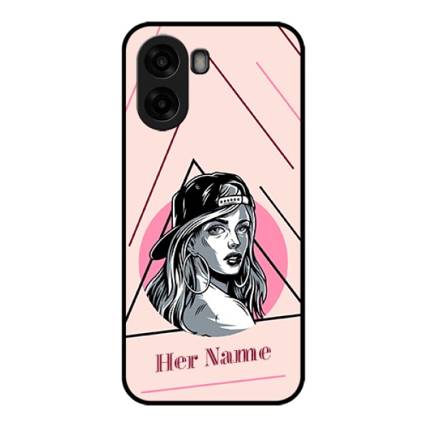 Oppo A6s 5G Custom Glass Phone Case - Rockstar Girl Design