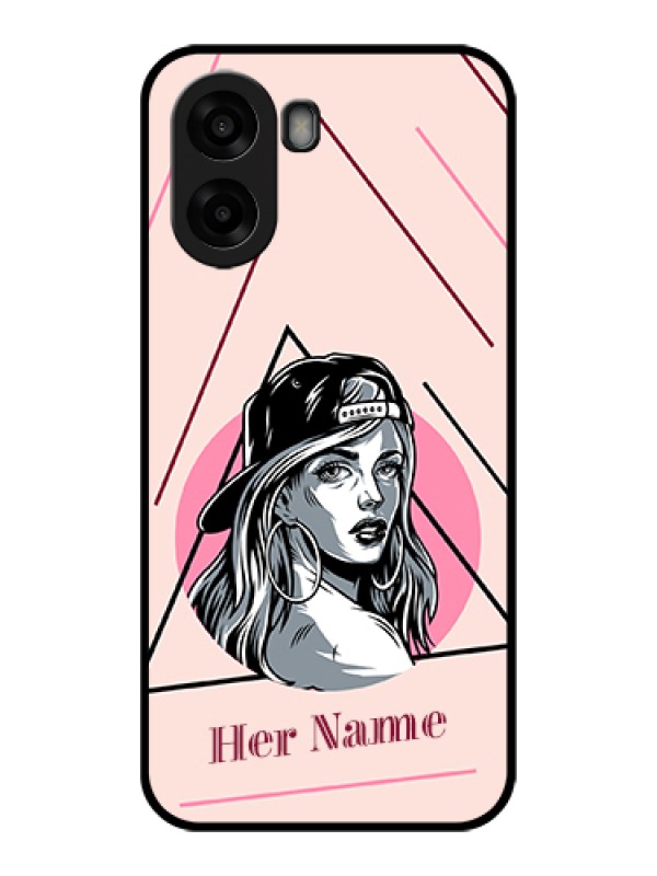 Custom Oppo A6s 5G Custom Glass Phone Case - Rockstar Girl Design