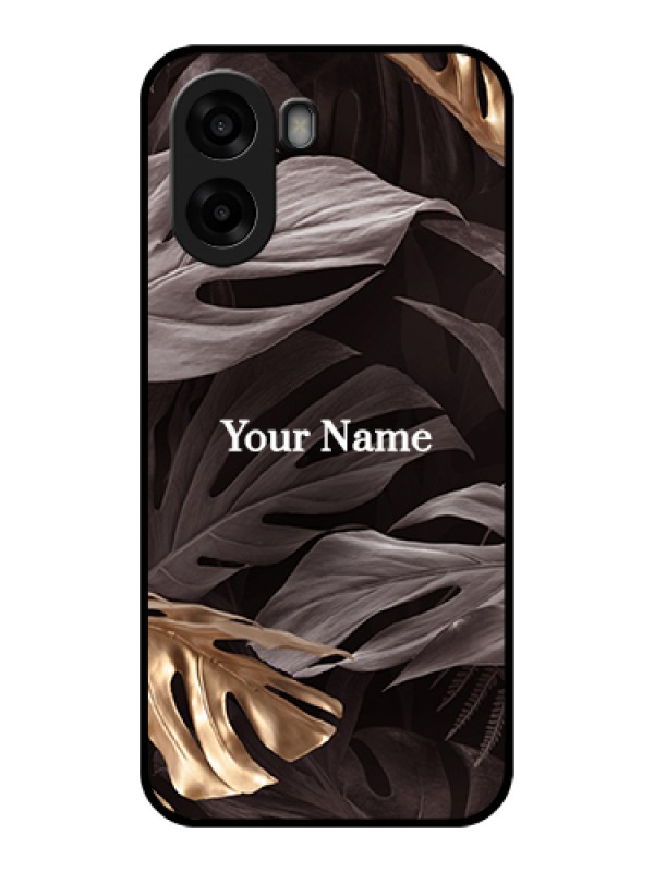 Custom Oppo A6s 5G Custom Glass Phone Case - Wild Leaves Digital Paint Design