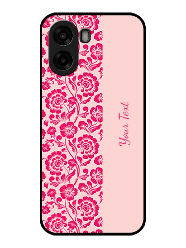 Custom Oppo A6s 5G Custom Glass Phone Case - Attractive Floral Pattern Design