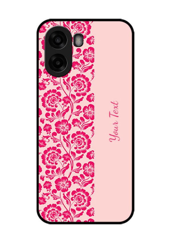 Oppo A6s 5G Custom Glass Phone Case - Attractive Floral Pattern Design