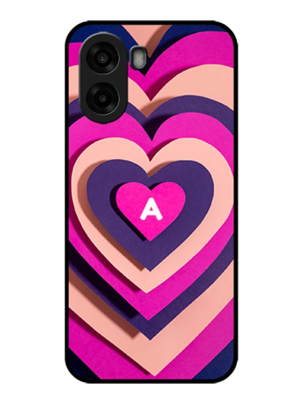 Custom Oppo A6s 5G Custom Glass Phone Case - Cute Heart Pattern Design