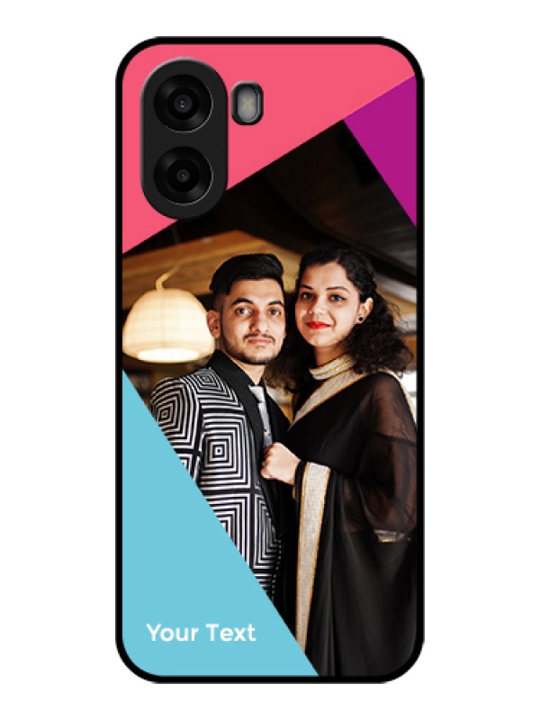 Custom Oppo A6s 5G Custom Glass Phone Case - Stacked Triple Colour Design
