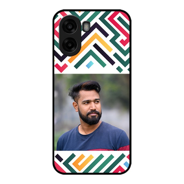 Oppo A6s 5G Custom Glass Phone Case - Colorful Maze Pattern Design Oppo A6s 5G Custom Glass Phone Case - Colorful Maze Pattern Design