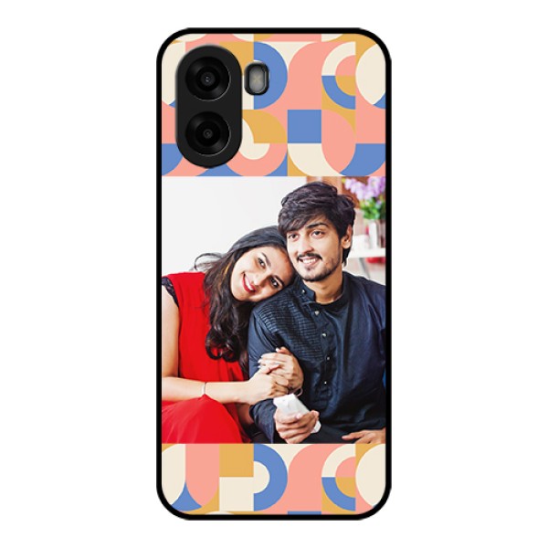 Oppo A6s 5G Custom Glass Phone Case - Semi - Circle Maze Pattern Design