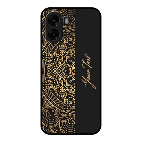 Oppo A6s 5G Custom Glass Phone Case - Mandala Art With Custom Text Design Oppo A6s 5G Custom Glass Phone Case - Mandala Art With Custom Text Design