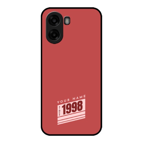Oppo A6s 5G Custom Glass Phone Case - Red Custom Year Of Birth Design Oppo A6s 5G Custom Glass Phone Case - Red Custom Year Of Birth Design