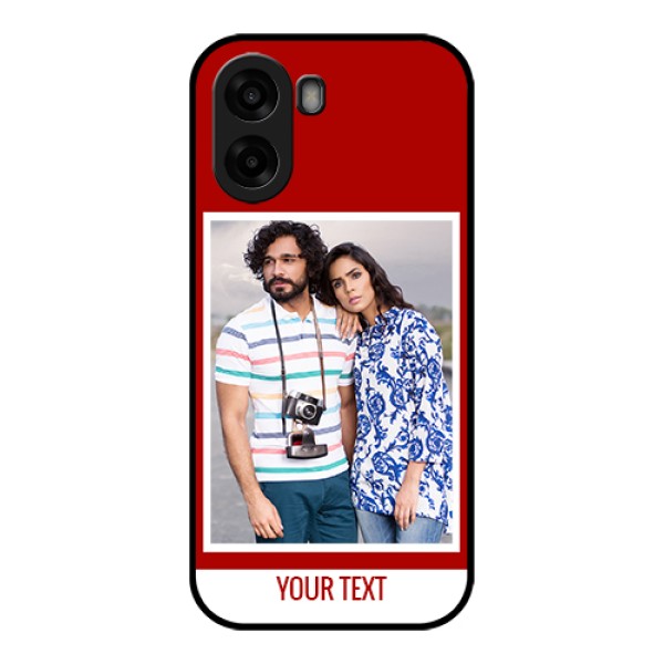 Oppo A6x 4G Custom Glass Phone Case - Red Color Design
