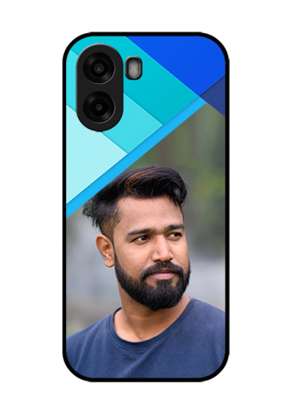 Oppo A6x 4G Custom Glass Phone Case - Blue Pattern Design