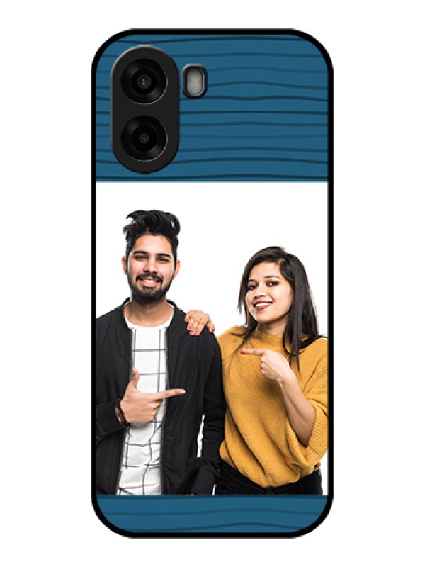 Custom Oppo A6x 4G Custom Glass Phone Case - Blue Pattern Cover Design