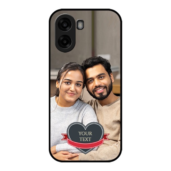 Oppo A6x 4G Custom Glass Phone Case - Just Married Couple Design