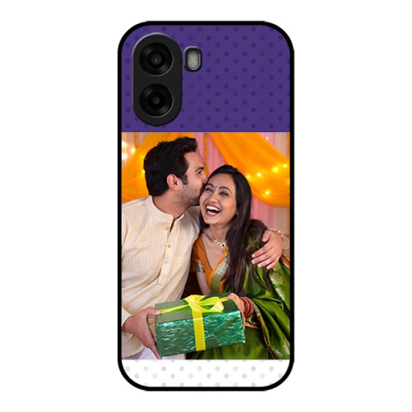 Oppo A6x 4G Custom Glass Phone Case - Violet Colored Pattern Design Oppo A6x 4G Custom Glass Phone Case - Violet Colored Pattern Design