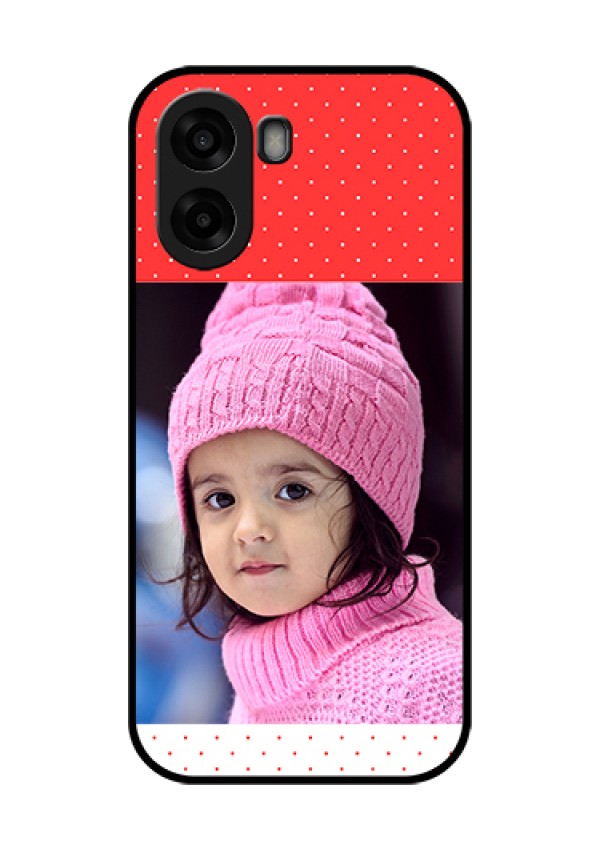Oppo A6x 4G Custom Glass Phone Case - Red Pattern Design