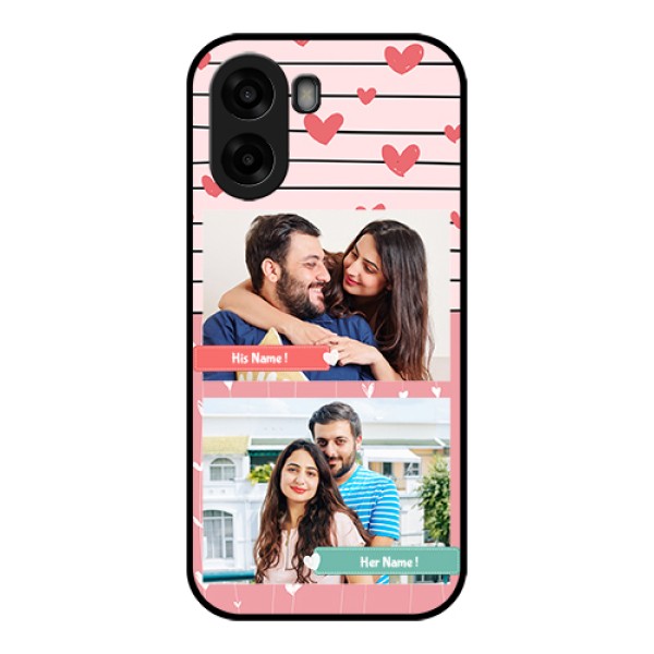 Oppo A6x 4G Custom Glass Phone Case - Photo With Heart Design
