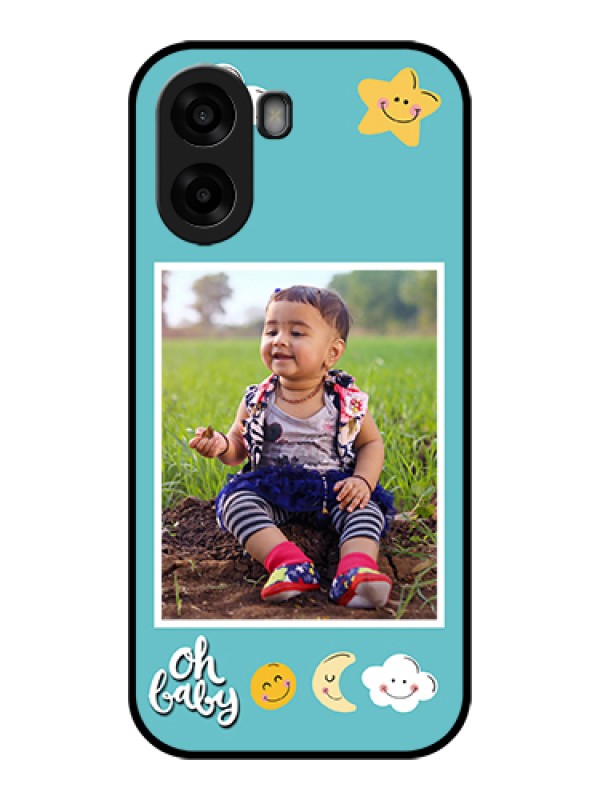 Custom Oppo A6x 4G Custom Glass Phone Case - Smiley Kids Stars Design