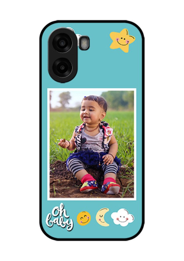 Oppo A6x 4G Custom Glass Phone Case - Smiley Kids Stars Design