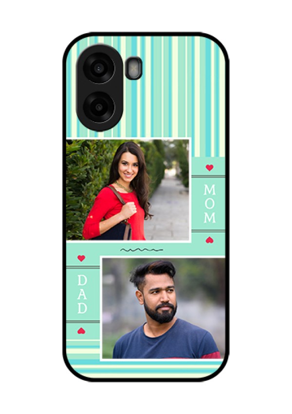 Oppo A6x 4G Custom Glass Phone Case - Mom & Dad Pic Design
