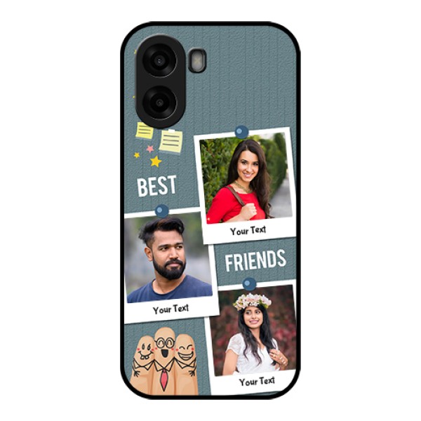 Oppo A6x 4G Custom Glass Phone Case - Sticky Frames And Friendship Design Oppo A6x 4G Custom Glass Phone Case - Sticky Frames And Friendship Design