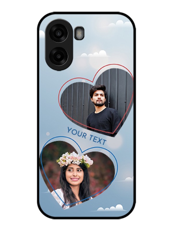 Custom Oppo A6x 4G Custom Glass Phone Case - Blue Color Couple Design
