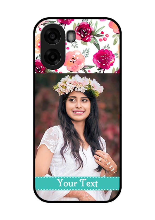 Oppo A6x 4G Custom Glass Phone Case - Water Colors Floral Design