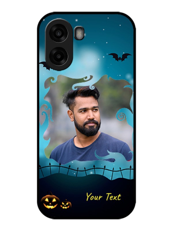 Custom Oppo A6x 4G Custom Glass Phone Case - Halloween Frame Design