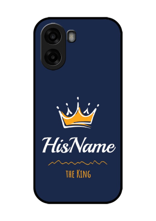 Oppo A6x 4G Custom Glass Phone Case - King With Name Design