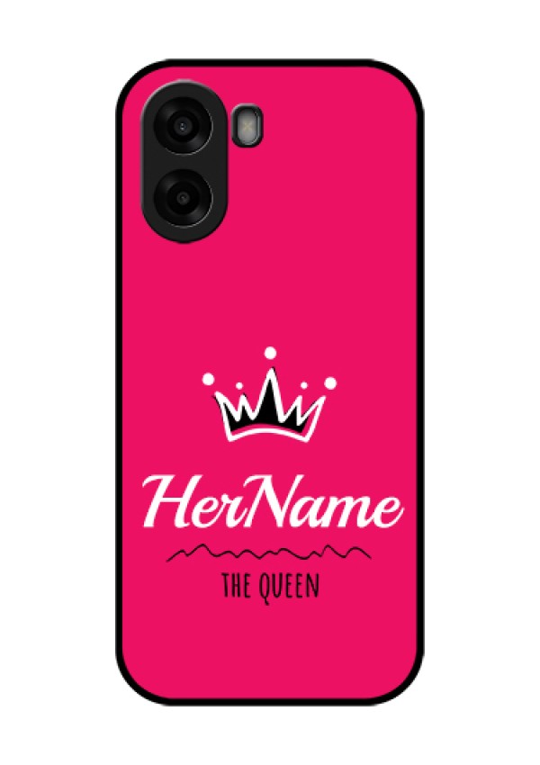 Oppo A6x 4G Custom Glass Phone Case - Queen With Name Design